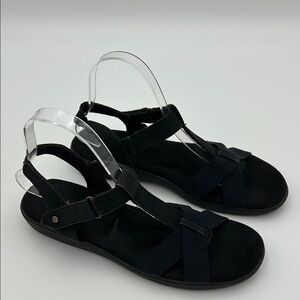 4/$20 Grasshoppers Black Strappy Sandals Women’s‎ 9M Black  comfy casual outdoor